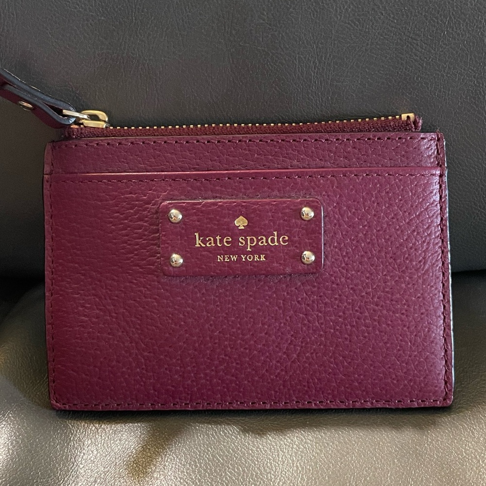 Kate Spade ♠️ Card Holder Burgundy